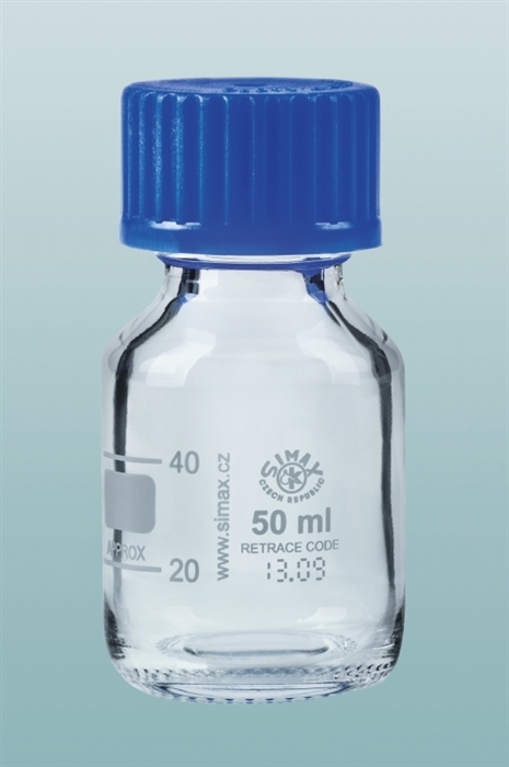 Butelka szklana z niebieską nakrętką 50 ml, Simax