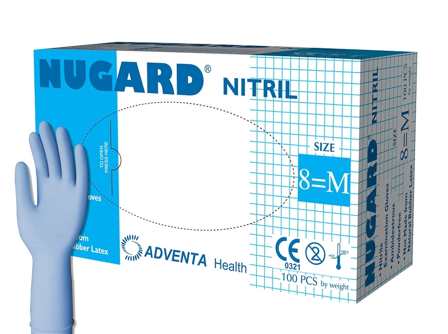 Rękawice nitrylowe bezpudrowe Nugard